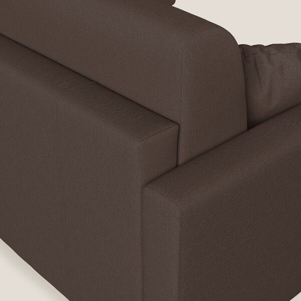 Chris Divano letto angolare 5 posti in tessuto impermeabile T13 marron