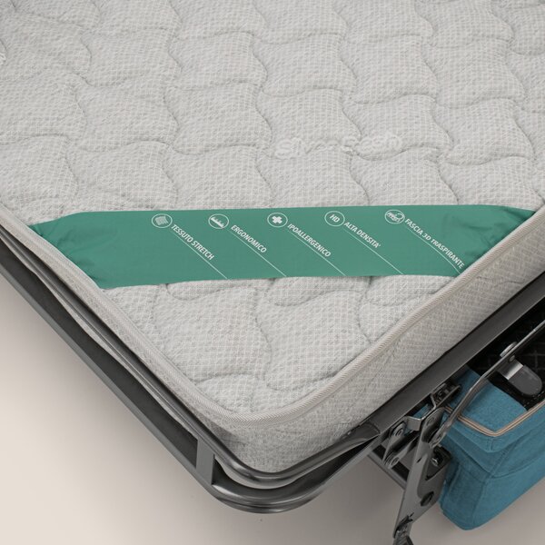 Bjorn divano letto sfoderabile con materasso H18 cm e poggiatesta recl