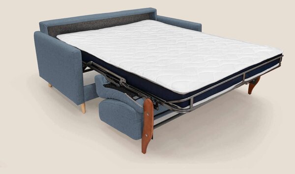 Edgar divano letto matrimoniale in tessuto felis impermeabile T03 blu