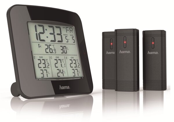Stazione meteorologica wireless HAMA EWS Trio, nera
