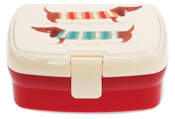 Portapranzo per bambini rosso/color crema Sausage Dog – Rex London