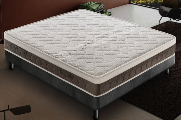 Materasso Imperiale doppio strato in memory foam, Rivestimento "Grapheno" 80x190 - Singolo (Standard)