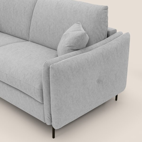 Gregory Divano letto con materasso h18 cm in microfibra effetto vellut