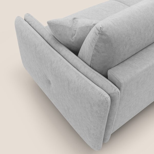 Gregory Divano letto con materasso h18 cm in microfibra effetto vellut