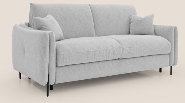 Gregory Divano letto con materasso h18 cm in microfibra effetto vellut