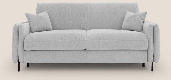 Gregory Divano letto con materasso h18 cm in microfibra effetto vellut