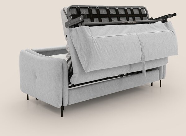 Gregory Divano letto con materasso h18 cm in microfibra effetto vellut