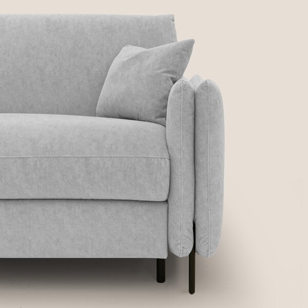 Gregory Divano letto con materasso h18 cm in microfibra effetto vellut