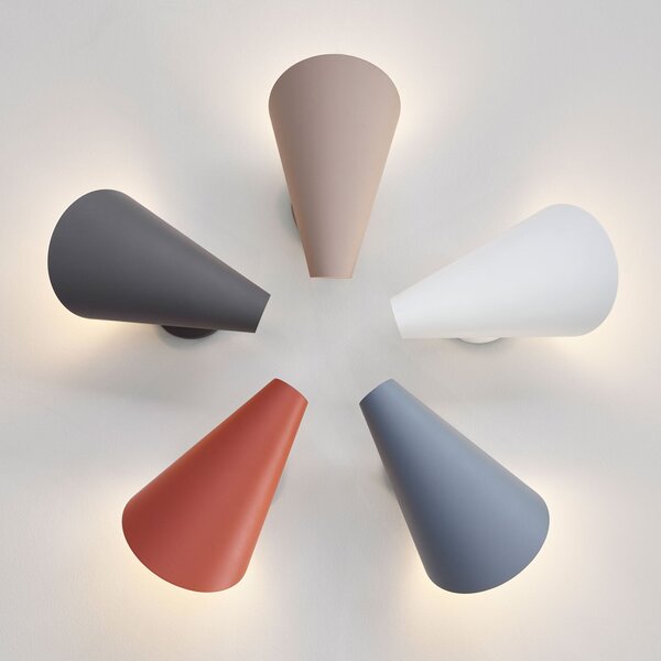 Applique da parete Vibia, I.Cono, dimmerabile, Grigio, Camera da letto, Plastica, Moderno