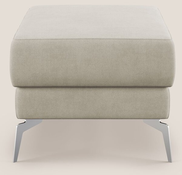 Star Pouf con piedini alti in tessuto impermeabile T02 panna