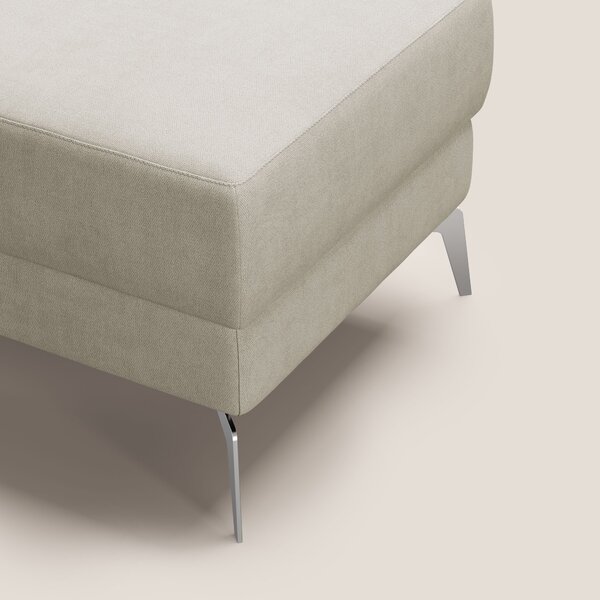 Star Pouf con piedini alti in tessuto impermeabile T02 panna