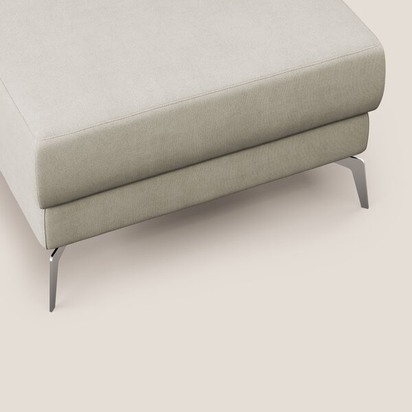 Star Pouf con piedini alti in tessuto impermeabile T02 panna