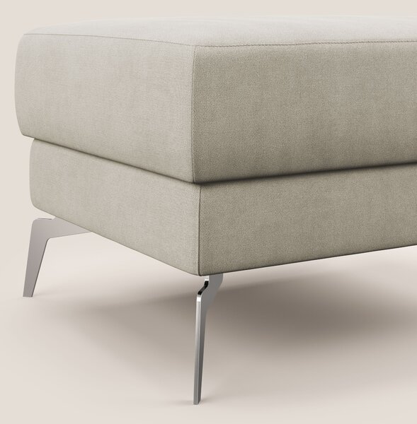 Star Pouf con piedini alti in tessuto impermeabile T02 panna