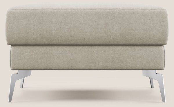 Star Pouf con piedini alti in tessuto impermeabile T02 panna