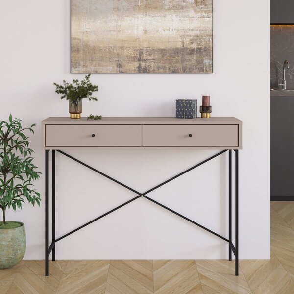 Tavolo consolle grigio/beige 35x110 cm Titan – Marckeric