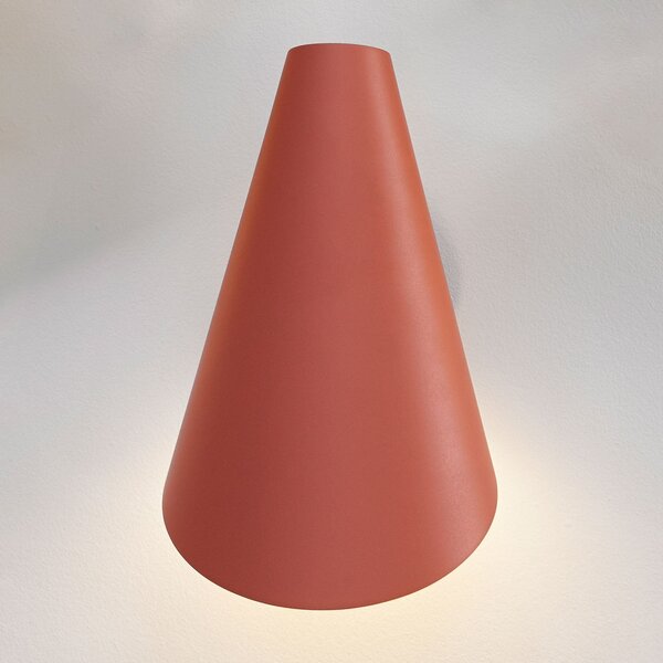 Applique da parete Vibia, I.Cono, dimmerabile, Rosso, Camera da letto, Plastica, Moderno