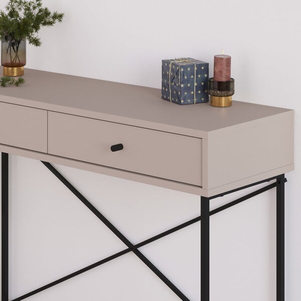 Tavolo consolle grigio/beige 35x110 cm Titan – Marckeric