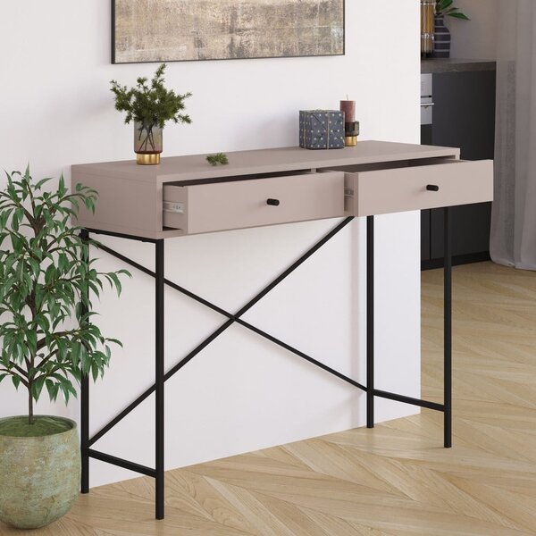 Tavolo consolle grigio/beige 35x110 cm Titan – Marckeric