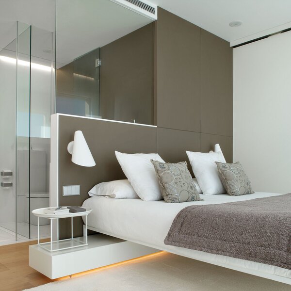 Applique da parete Vibia, I.Cono, dimmerabile, Bianco, Camera da letto, Plastica, Moderno