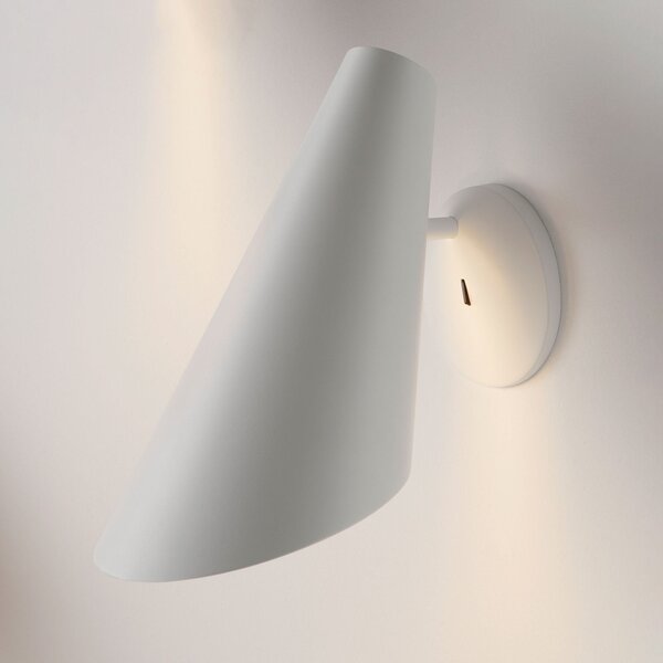 Applique da parete Vibia, I.Cono, dimmerabile, Bianco, Camera da letto, Plastica, Moderno