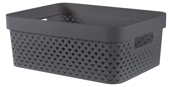 Scatola grigio scuro in plastica 36x27x14 cm Pure – Curver