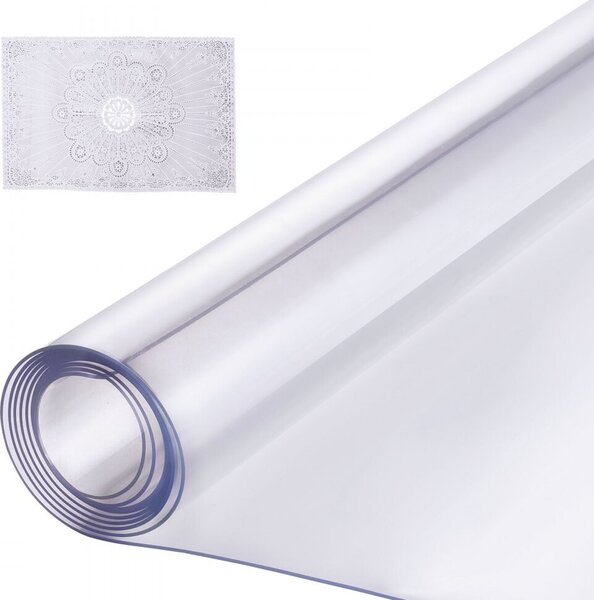 Pellicola protettiva per tavolo in PVC - tovaglia 1067x2438 mm - protezione per scrivania in PVC - spessore 1,5 mm - protezione ideale per la casa e l'ufficio
