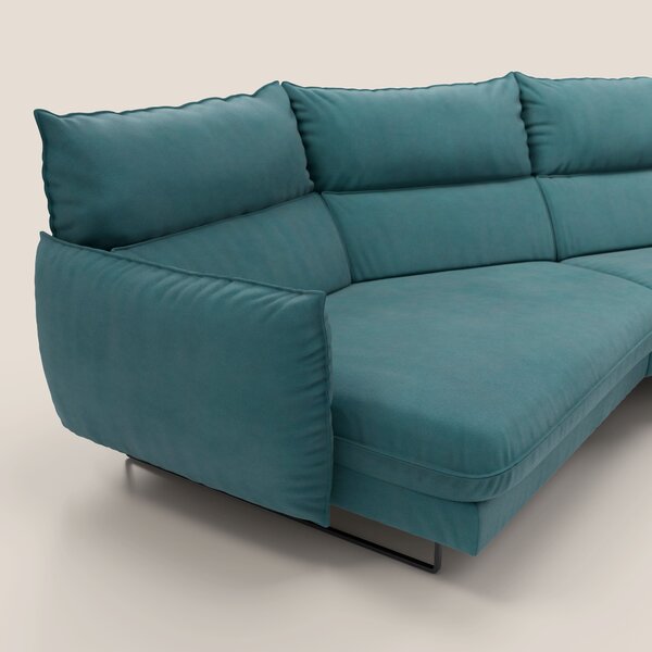 Monamour divano moderno angolare con opzione relax elettrico in microf