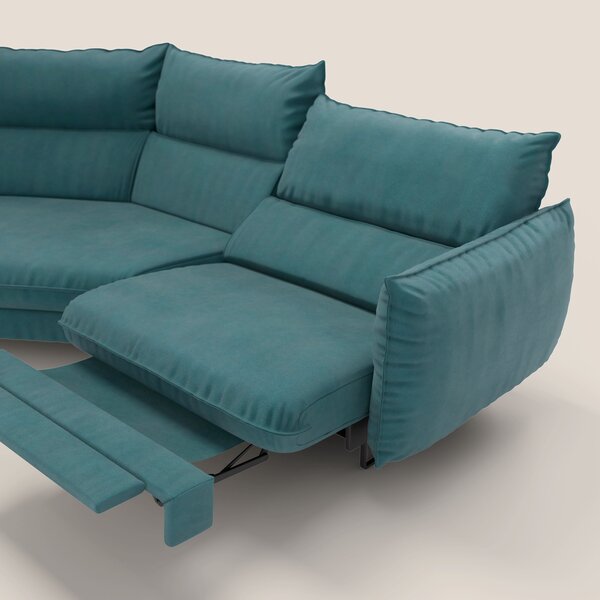 Monamour divano moderno angolare con opzione relax elettrico in microf