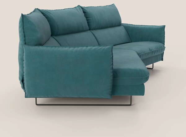 Monamour divano moderno angolare con opzione relax elettrico in microf
