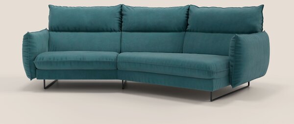 Monamour divano moderno angolare con opzione relax elettrico in microf