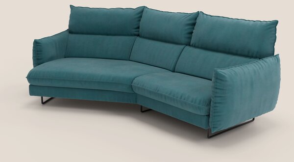 Monamour divano moderno angolare con opzione relax elettrico in microf