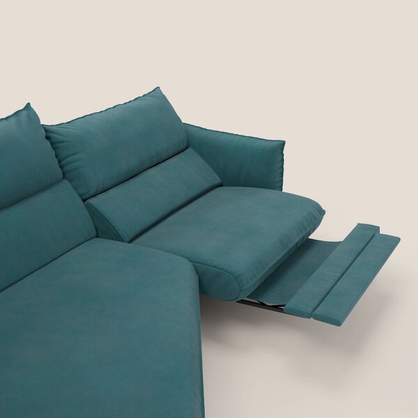 Monamour divano moderno angolare con opzione relax elettrico in microf