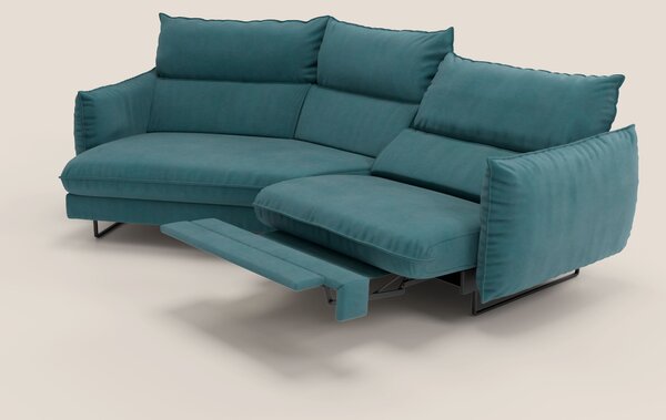 Monamour divano moderno angolare con opzione relax elettrico in microf