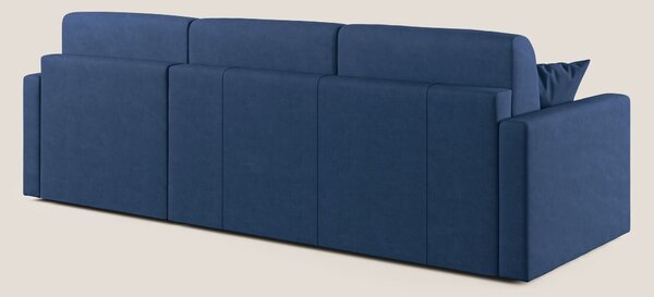 Chris Divano letto angolare con penisola in microfibra smacchiabile T1