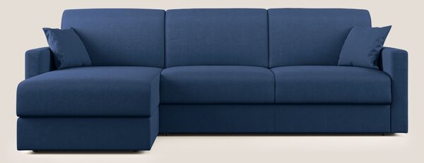 Chris Divano letto angolare con penisola in microfibra smacchiabile T1