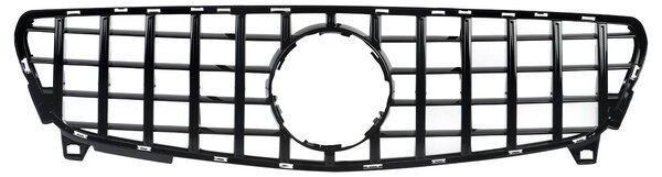 Griglia anteriore, stile GT R, compatibile con Mercedes-Benz Classe A W176, nero lucido