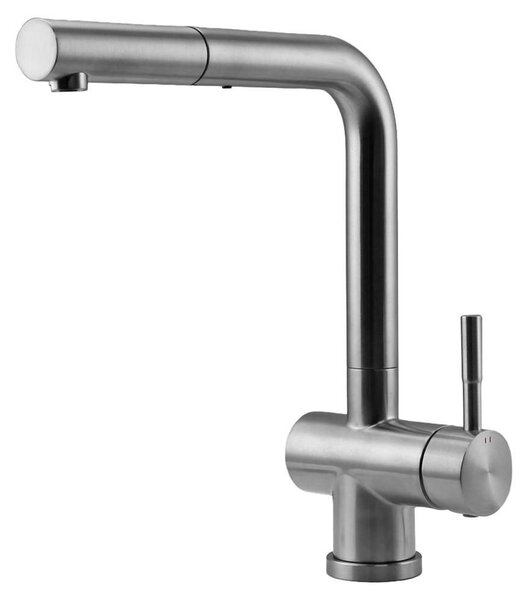 Rubinetto da cucina Pure.Sink Elite Steel Pulse-S in acciaio inossidabile con bocca estraibile PS8500-02
