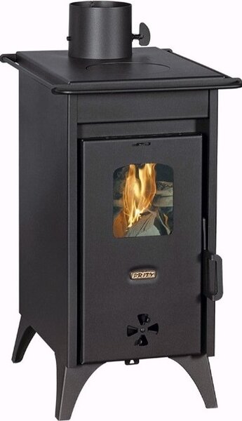 PRITY Mini D - Stufa a legna compatta ad alta efficienza (6,3 kW) e con emissioni ecologiche