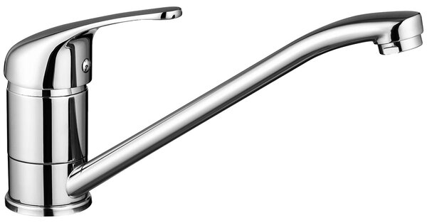 Rubinetto per lavabo, bocca alta, orientabile a 360 gradi, cromato, G3/8, acciaio inossidabile