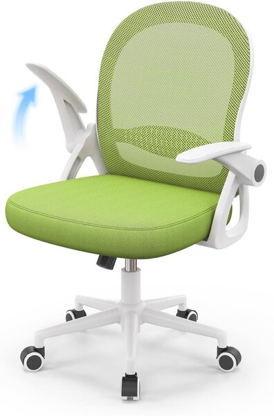 Sedia da ufficio ergonomica vincitrice del test, sedia da scrivania con schienale traspirante, regolabile per la massima libertà di movimento, verde