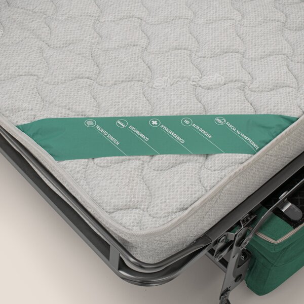 Bjorn divano letto sfoderabile con materasso H18 cm e poggiatesta recl