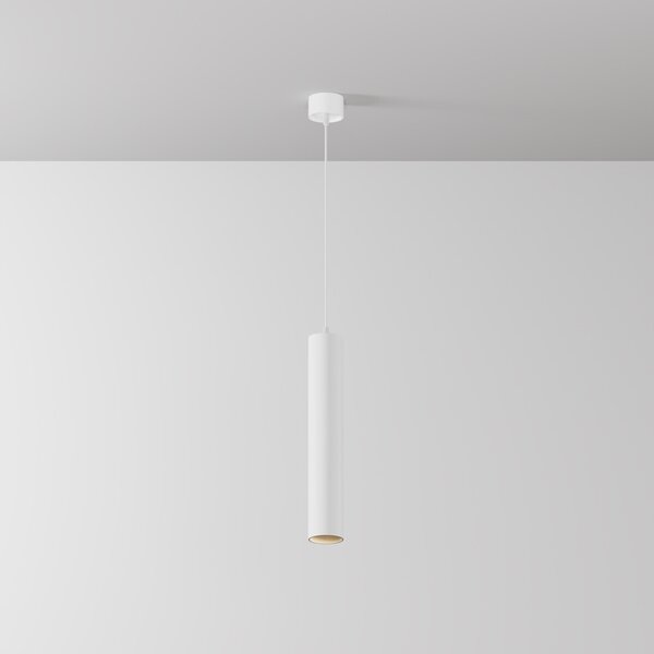 Maytoni lampada a sospensione in alluminio bianco Ø5,2cm 12W LED bianco caldo Focus IP20