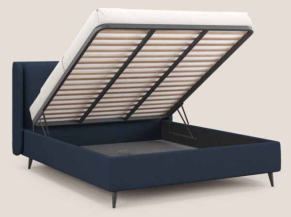 Nadine letto contenitore di design e comfort Italiano in tessuto imper