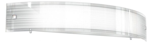 Applique Contemporanea Linear Mad Metallo E Vetro Bianco 3 Luci E27 70Cm