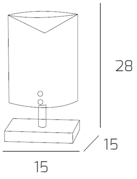 Abatjour Contemporaneo Mad Metallo E Vetro Bianco 1 Luce E27