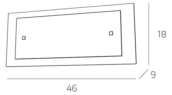 Applique Moderna Tray Metallo E Vetro Bianco 2 Luci E27