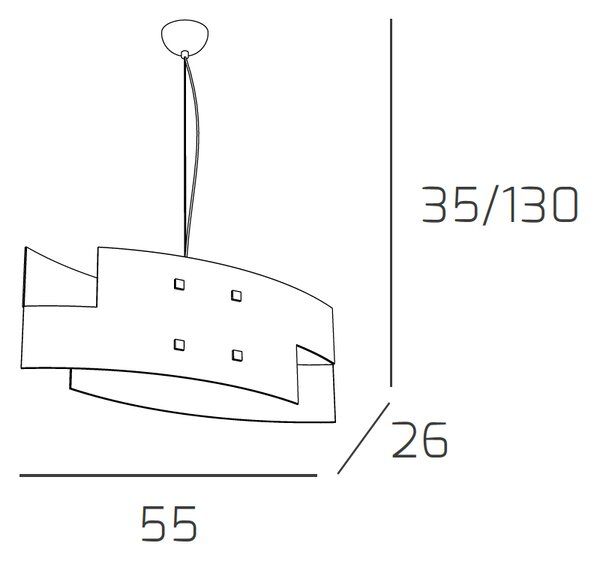 Sospensione Moderna Tetris Metallo Bianco Vetro 1 Luce E27