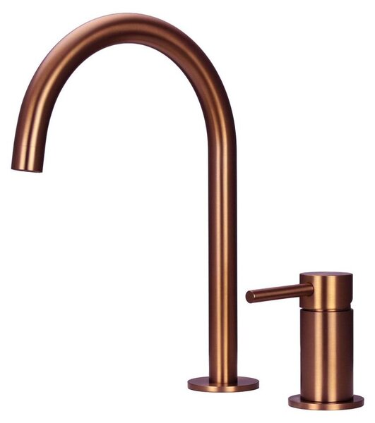 Pure.Sink Luxion Rubinetto da cucina in rame a 2 fori con bocca rotonda PLX2HR-62