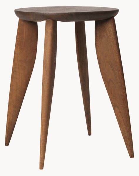 Tavolino rotondo in legno di noce Feve