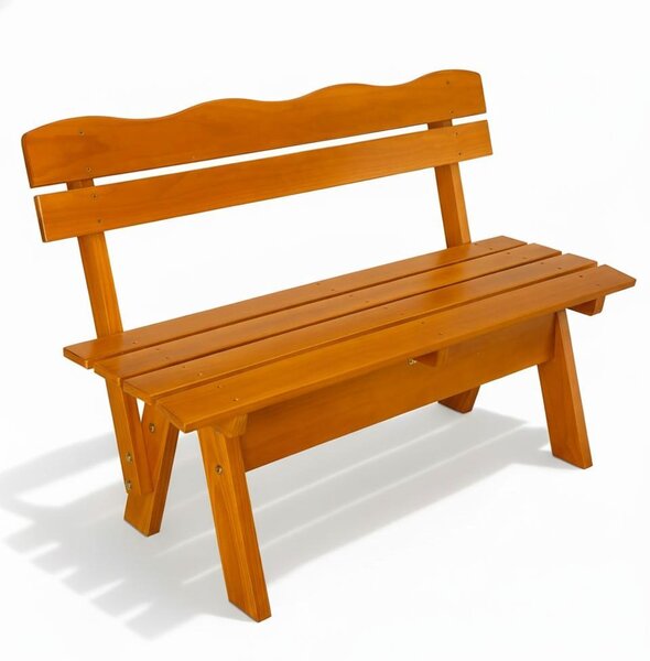 Panchina da giardino Beautissu resistente alle intemperie in legno a 2 posti, larghezza 120 cm, Tromsö